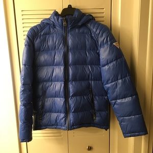 Men’s Guess Bubble Coat sz. M Blue Puffer Jacket